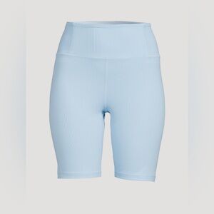 the girlfriend collective Blue Bell Ribbed High-Rise Bike Shorts Size: Small
